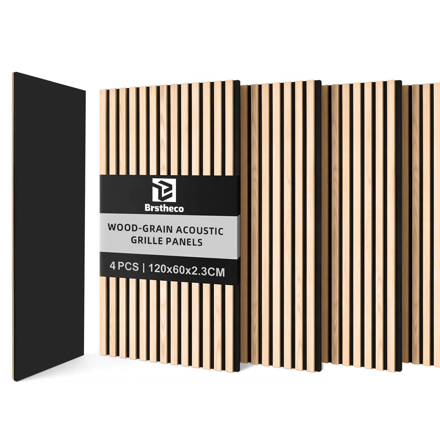 Panneaux Muraux Acoustiques Bois – Lot 2/4 Lattes 120x60 cm en Noyer