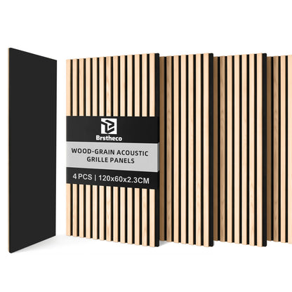 Panneaux Muraux Acoustiques Bois – Lot 2/4 Lattes 120x60 cm en Noyer