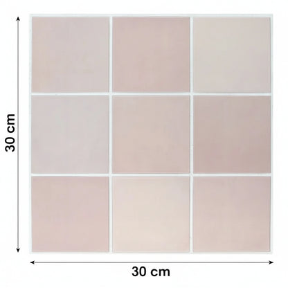 Panneaux Muraux Adhésifs Mosaïque Carrée PVC Étanche – Lot de 10