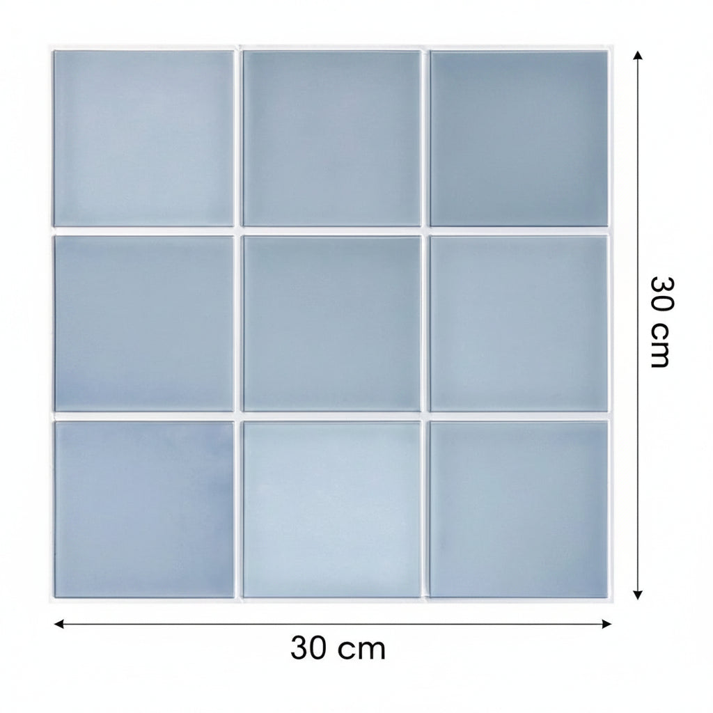 Panneaux Muraux Adhésifs Mosaïque Carrée PVC Étanche – Lot de 10