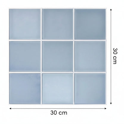 Panneaux Muraux Adhésifs Mosaïque Carrée PVC Étanche – Lot de 10