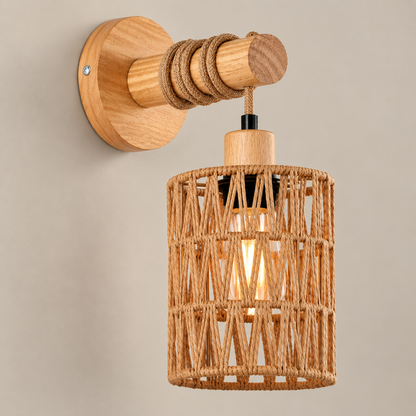 Applique murale en corde de chanvre – Design naturel