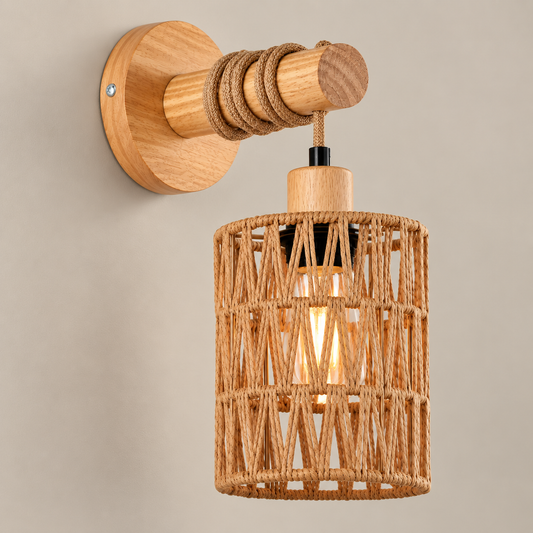 Applique murale en corde de chanvre – Design naturel