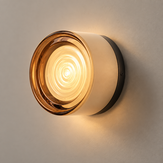Applique murale ronde en verre – Design nordique