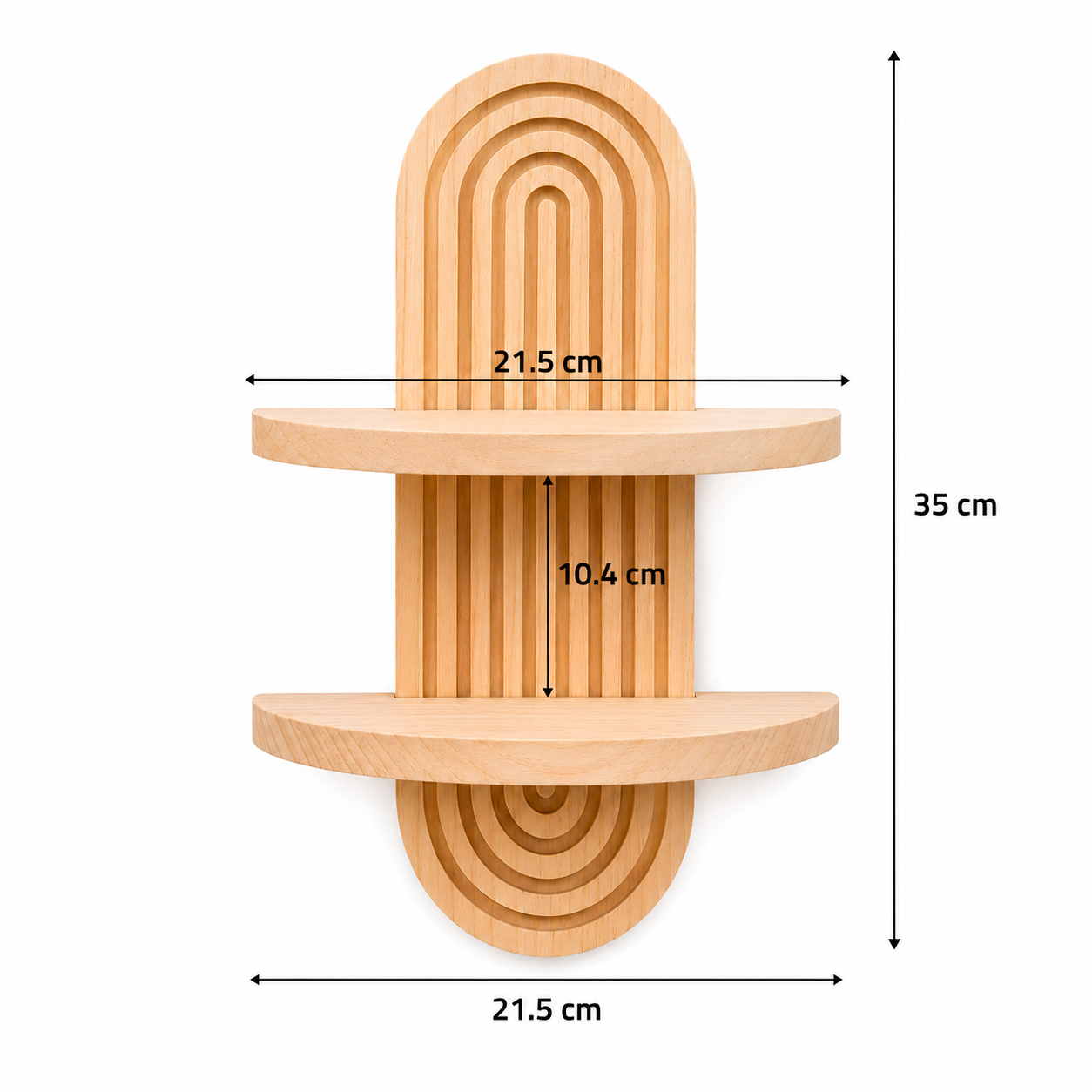 Étagère Murale Bois Design Arche – 2 Niveaux Déco Scandinave