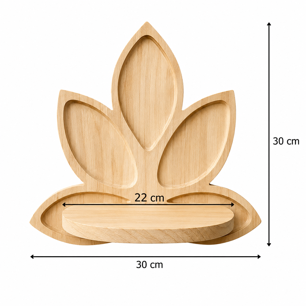 Étagère Murale Bois Forme Lotus – Étagère Déco Fleur Bohème