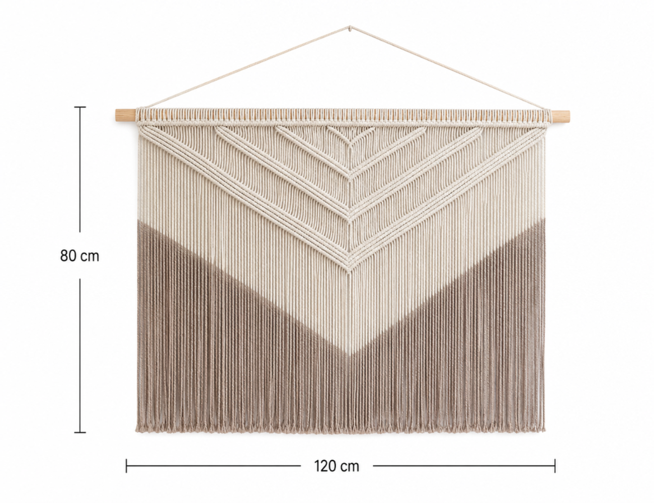 Tenture Murale Macramé Bohème – Grande Déco Chevron Boho