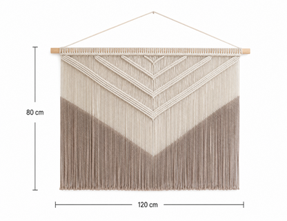 Tenture Murale Macramé Bohème – Grande Déco Chevron Boho