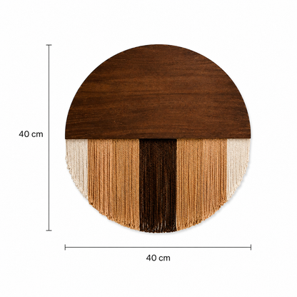Tenture Murale Bois Fibres – Déco Bohème Demi-Cercle