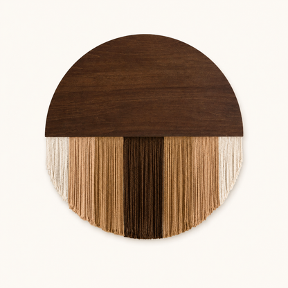 Tenture Murale Bois Fibres – Déco Bohème Demi-Cercle