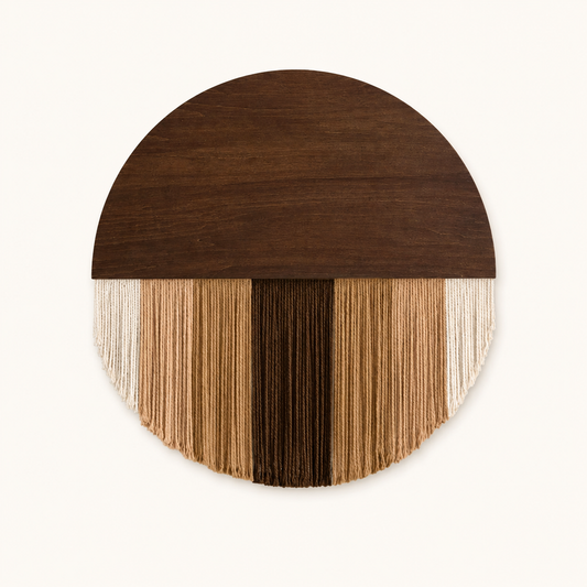 Tenture Murale Bois Fibres – Déco Bohème Demi-Cercle