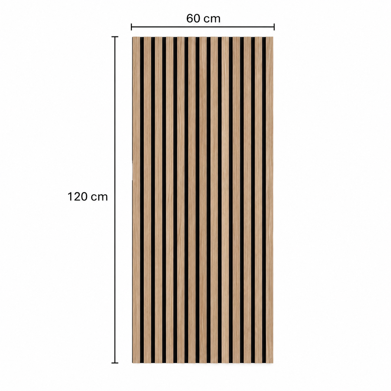 Panneaux Muraux Acoustiques Bois – Lot de 4 Lattes Déco en Chêne