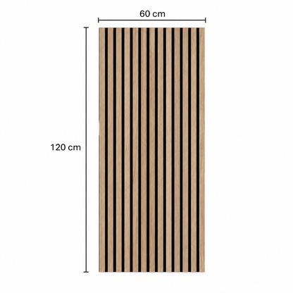 Panneaux Muraux Acoustiques Bois – Lot de 4 Lattes Déco en Chêne