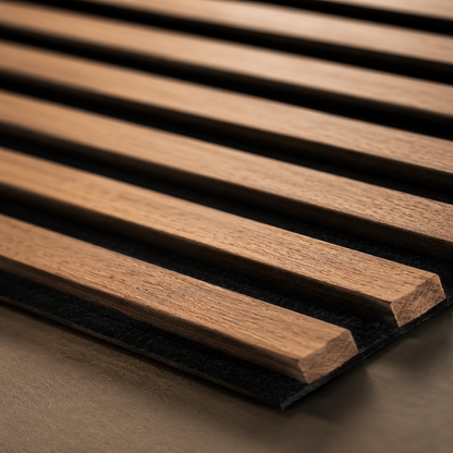 Panneaux Muraux Acoustiques Bois – Lot de 4 Lattes Déco en Chêne