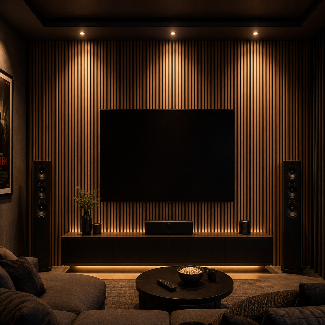 Panneaux Muraux Acoustiques Bois – Lot 2/4 Lattes 120x60 cm en Noyer