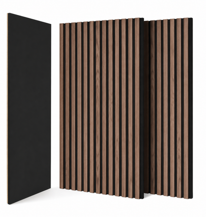 Panneaux Muraux Acoustiques Bois – Lot 2/4 Lattes 120x60 cm en Noyer