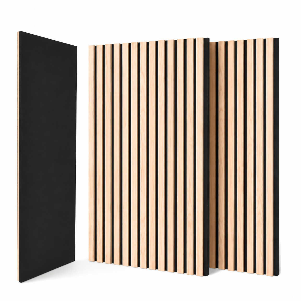 Panneaux Muraux Acoustiques Bois – Lot 2/4 Lattes 120x60 cm en Noyer