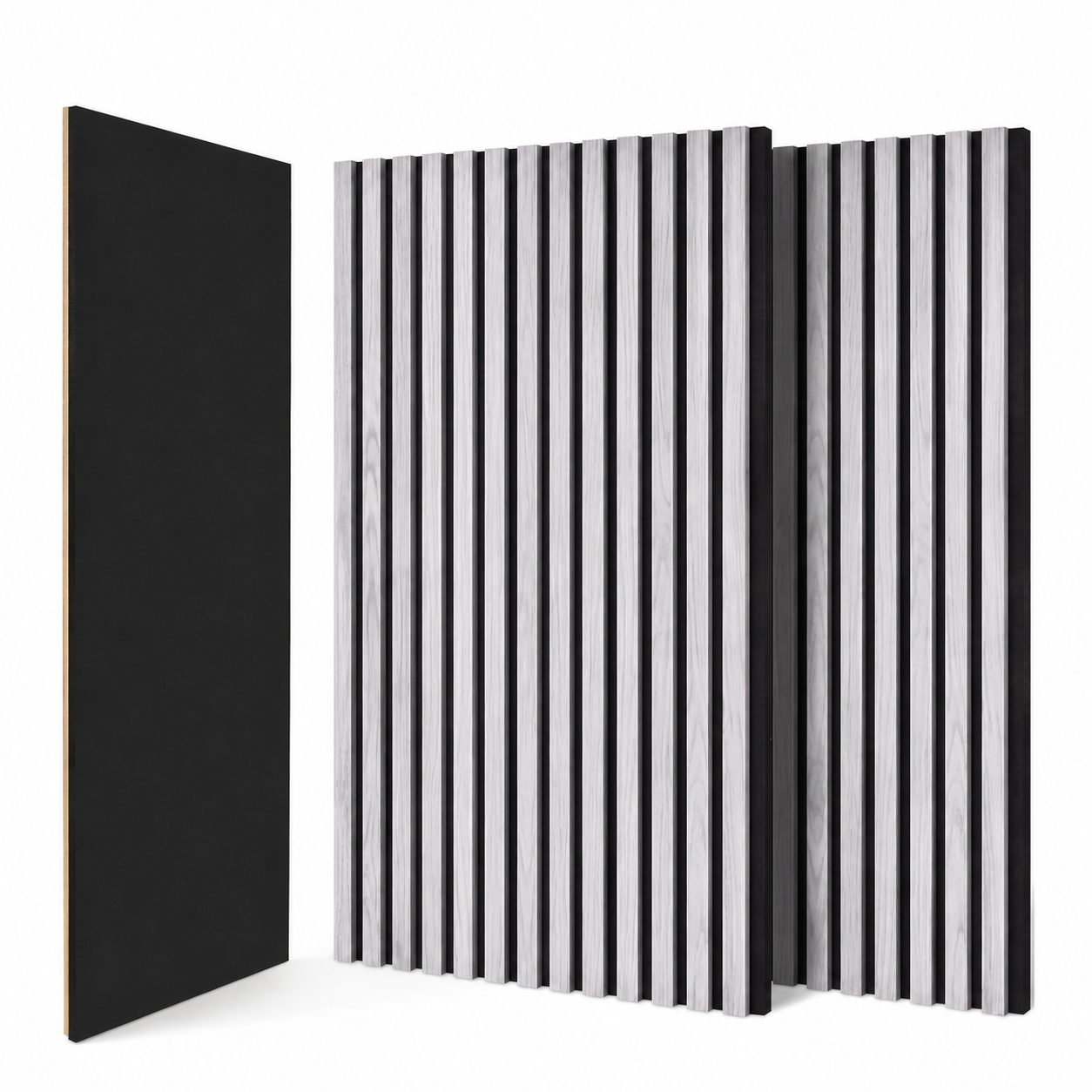 Panneaux Muraux Acoustiques Bois – Lot 2/4 Lattes 120x60 cm en Noyer