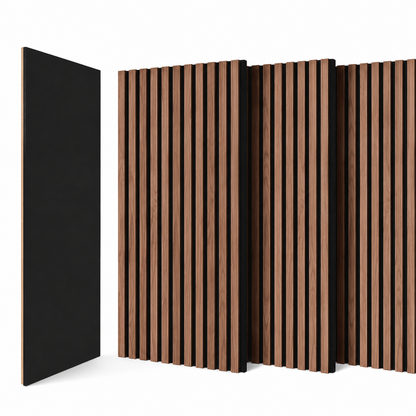 Panneaux Muraux Acoustiques Bois – Lot 2/4 Lattes 120x60 cm en Noyer