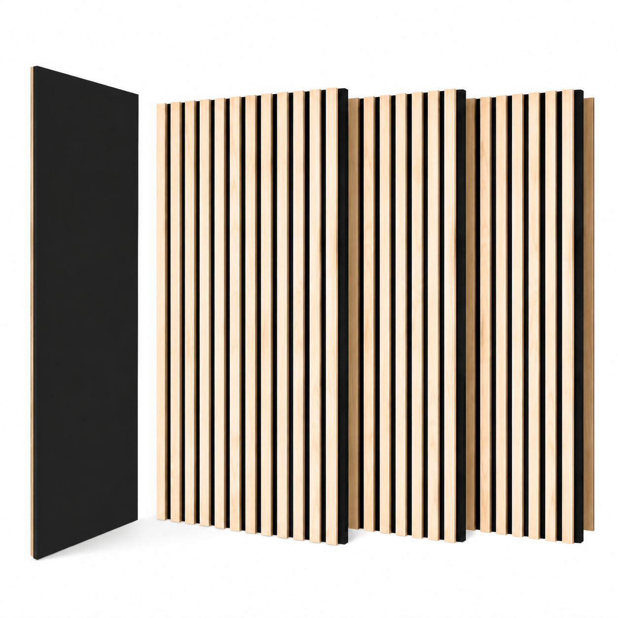 Panneaux Muraux Acoustiques Bois – Lot 2/4 Lattes 120x60 cm en Noyer
