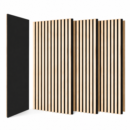 Panneaux Muraux Acoustiques Bois – Lot 2/4 Lattes 120x60 cm en Noyer