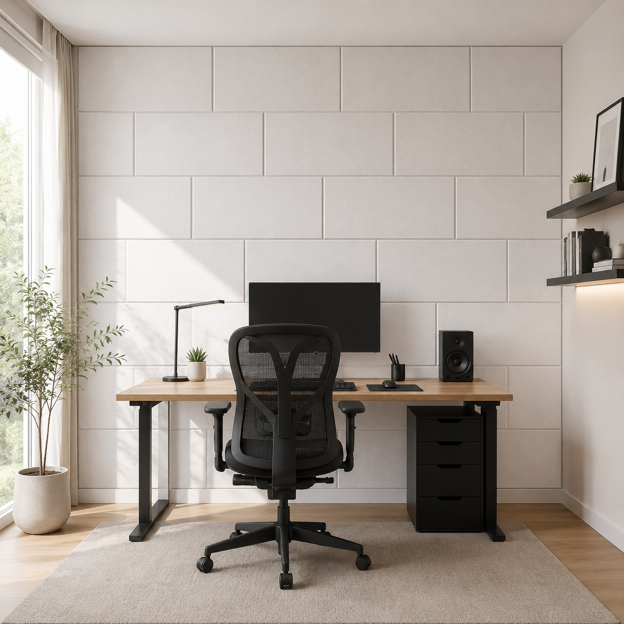 Panneaux Muraux Acoustiques Design – Lot de 16 Revêtement Adhésif