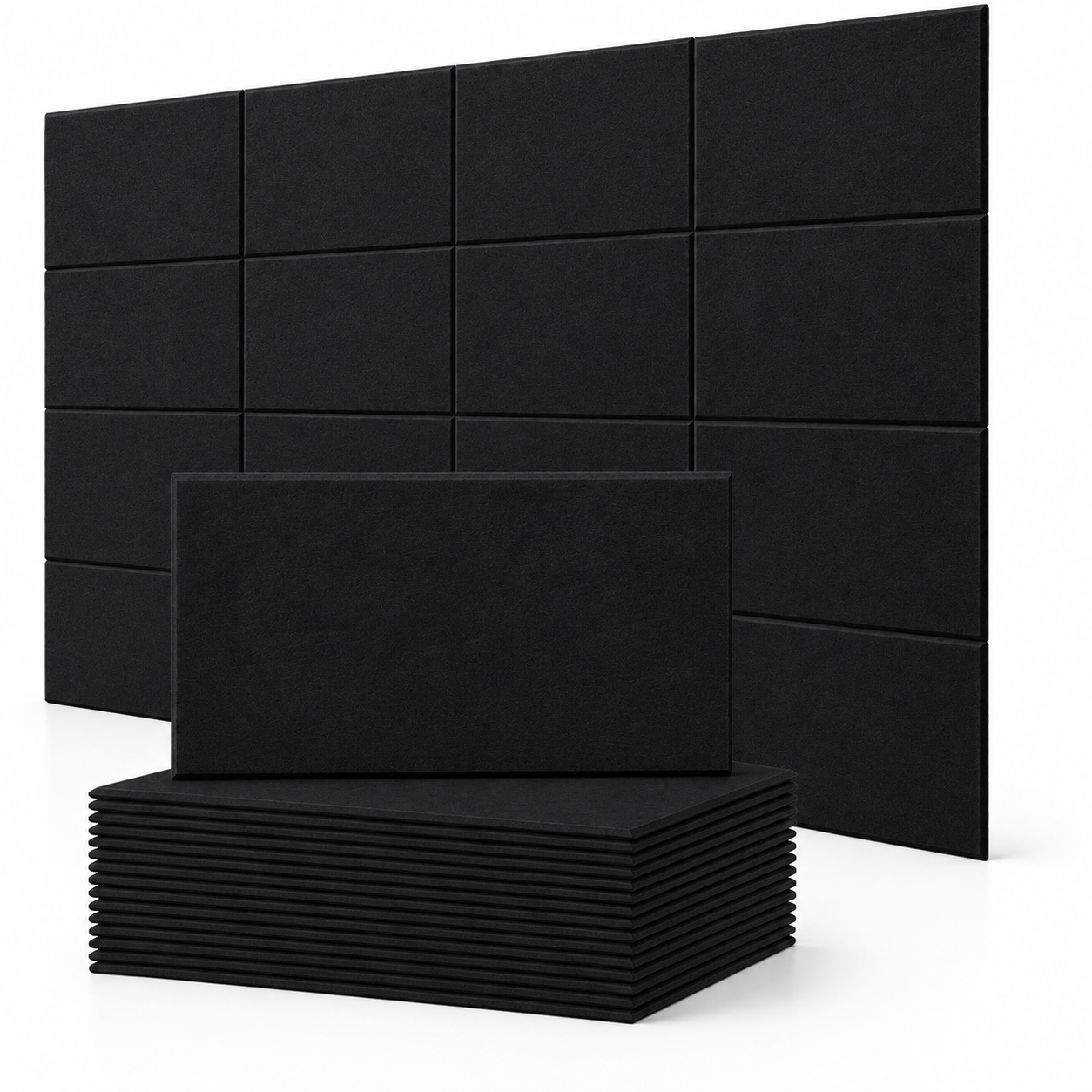 Panneaux Muraux Acoustiques Design – Lot de 16 Revêtement Adhésif