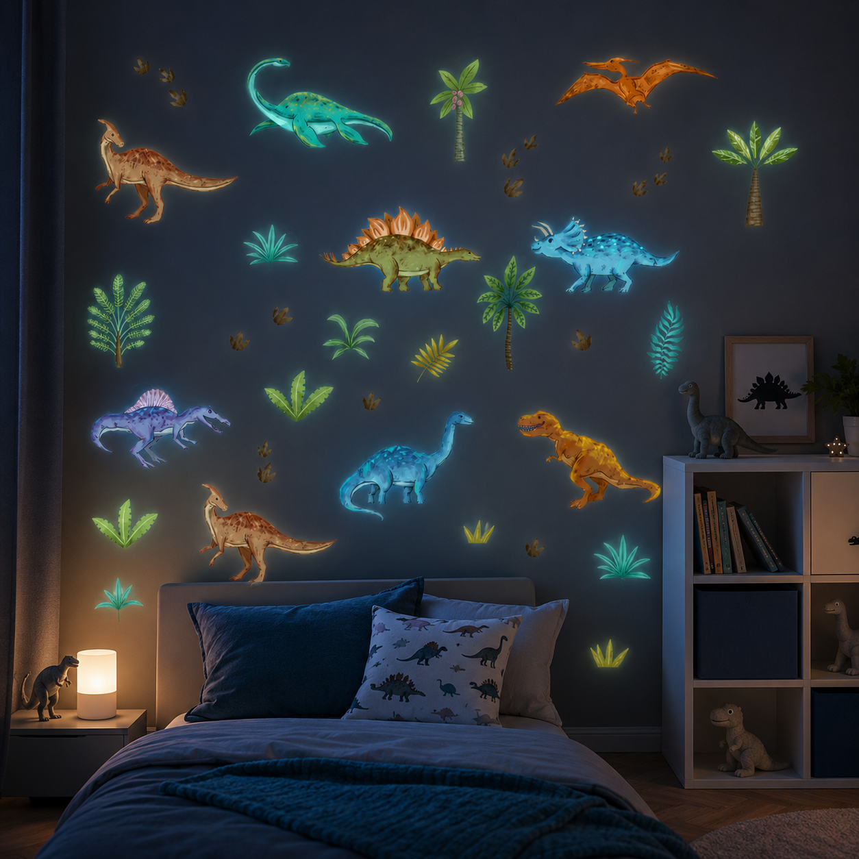 Stickers Muraux Dinosaures Phosphorescents – Lumineux la Nuit