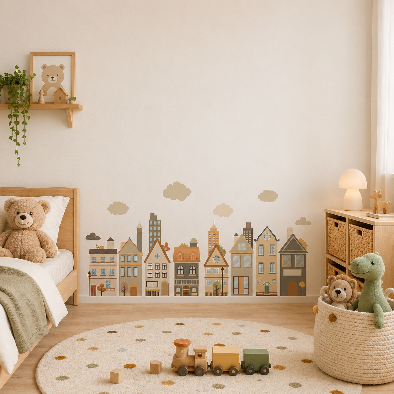 Stickers Muraux Maisons de Ville – Frise Déco Chambre Enfant