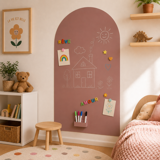 Sticker Mural Arche Magnétique & Inscriptible – Tableau Déco