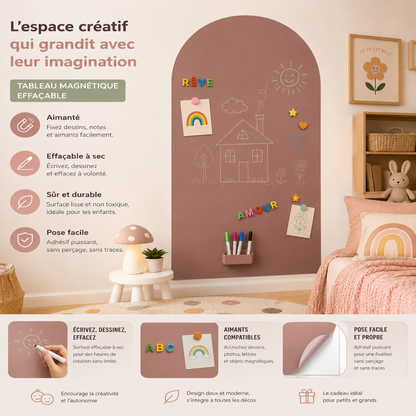 Sticker Mural Arche Magnétique & Inscriptible – Tableau Déco