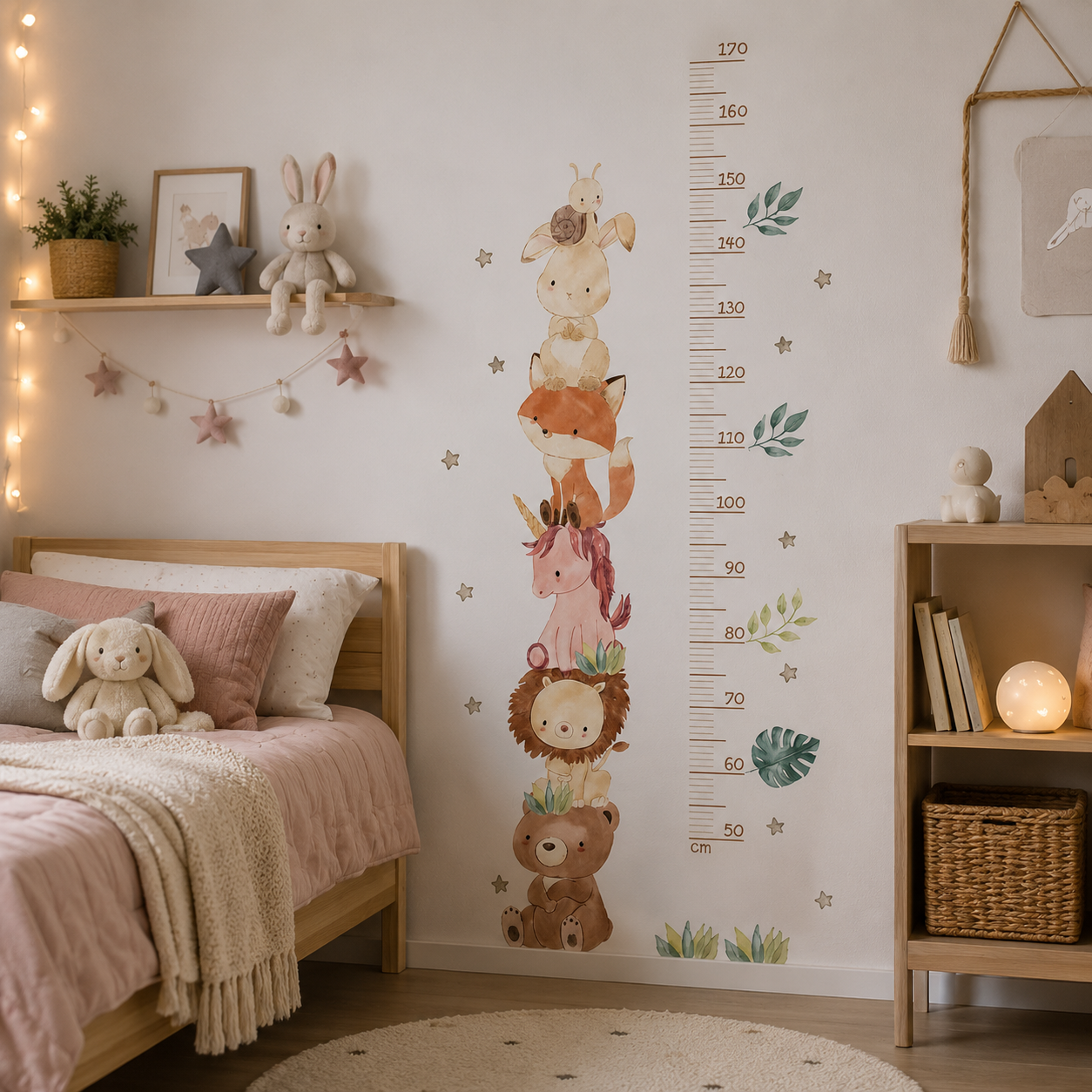 Sticker Toise Murale Animaux – Mesure Croissance Chambre